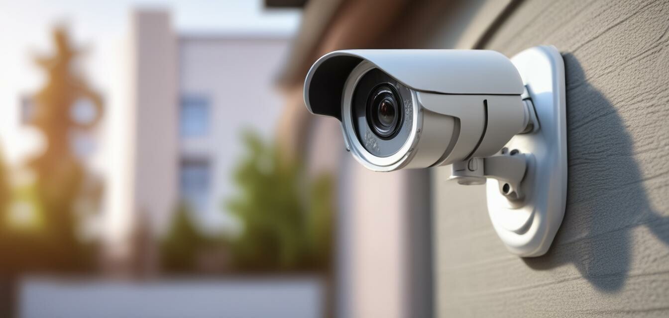 Image of a wireless security camera on home exterior